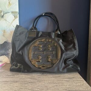 Tory Burch Ella Black Patent Tote Bag